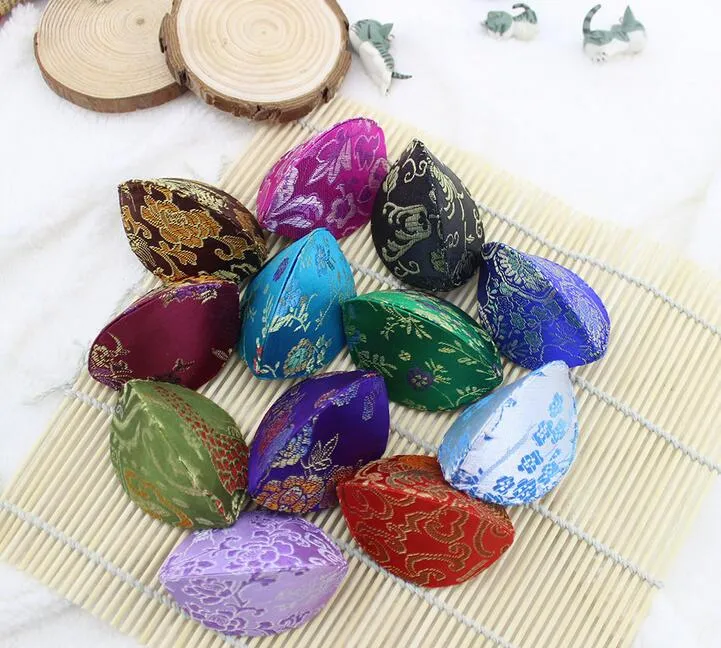 Silk Satin Fabric Cardboard Small Jeweled Trinket Boxes With Silk